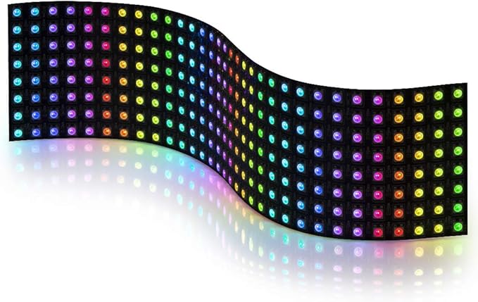 BTF LIGHTING 0 24ft0 96ft Pixel 256 Pixels WS2812B Digital Flexible LED Panel Individually addressable Full Dream color lighting DC5V
