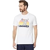 Lacoste Unisex-Adult Washed Effect Tennis Print T-Shirt