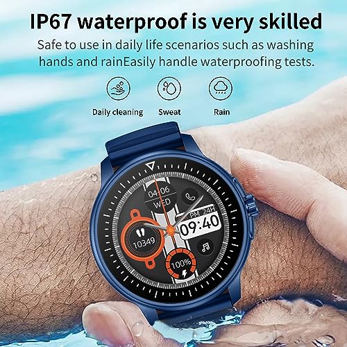 Smart Watch for Men Women with Bluetooth Call, HD Fitness Activity Tracker with 111 Sport Modes,Voice Assistant IP67 Waterproof Smartwatch with Blood Pressure Sleep Monitor for Android and iPhone