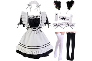 Japanese Anime Cosplay Maid Outfit Dress Cute Halloween Makeup Cosplay Costume for Girls Women