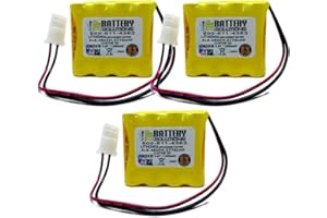 TOP BATTERY SOLUTIONS 3PC Lithonia 277ELNF ELB-4865N ELB4865N Replacement Battery