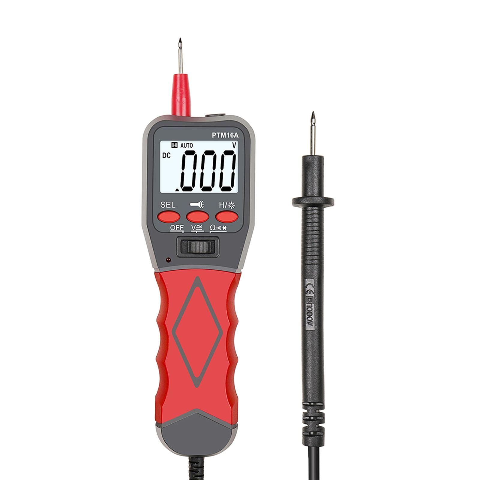 Jadeshay Multimeter,Digital Multimeter Tester,2000 Counts Pen Multimeter Voltmeter Resistance Diode Tester, with Data Hold,Backlight