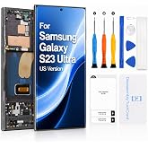 OLED Screen for Samsung Galaxy S23 Ultra Screen Replacement for S23 Ultra LCD Screen SM-S918B Touch Display Digitizer Assembly Repair Parts with Frame(with Fingerprint Function)(Only Fit US Version