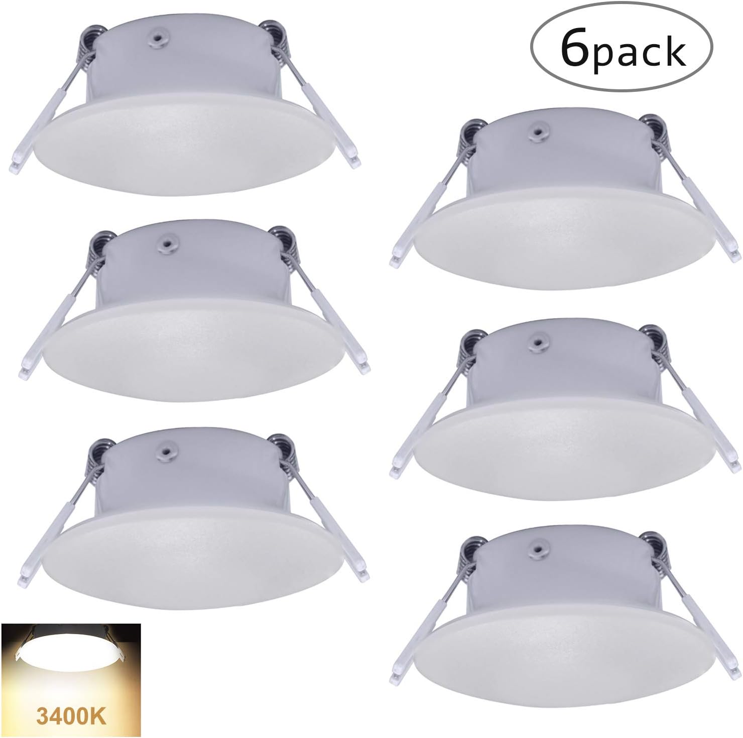 Amazon Com Facon 3 Inch Led Rv Puck Light Full Aluminum Recessed Led Ceiling Light 12v Interior Light For Rv Motor Homes Camper Caravan Trailer Boat Pack Of 6 Automotive