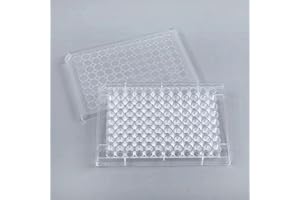LICHEN COTTAGE 96-Well Tissue Culture Plate - Individually Wrapped， with Lid，Flat Bottom Wells（Pack of 10）