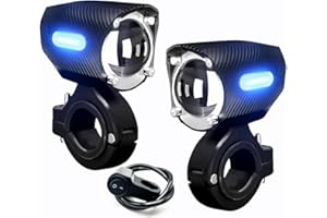 KXGTY 2PC Motorcycle LED Auxiliary Lights Blue/White/Amber Strobe with Switch Wire Offroad Work Lights for Harley Davidson Honda Kawasaki Suzuki Yamaha ATV UTV GMC Savana Jeep Car Trucke Forklifts Boat