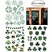 PBPBOX St Patrick's Day Decorations Shamrock Clings 52 Pcs Removable Window Clings 3 Sheet