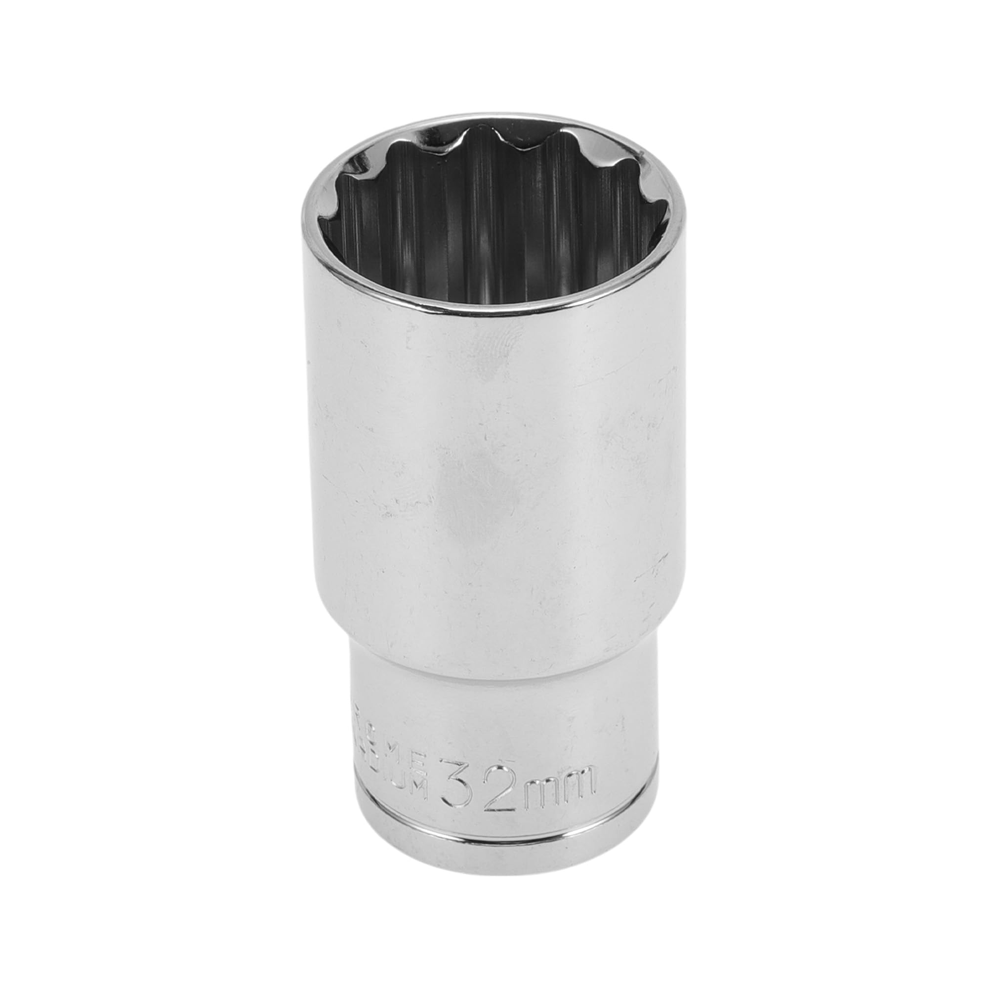 Motoforti Universal Impact Socket Hardware Tool 78mm Durable Chrome Vanadium Steel Silver Tone 1 Pcs 12 Point 32mm for Car Motorcycle Dirtbike 1/2 Inch Drive