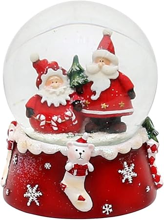 Dekohelden24 Boule à Neige Rouge Et Blanche Dimensions De La Boule Environ 85 X 7 X 65 Cm Hauteur X Largeur X Diamètre Père Noël