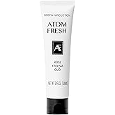 Atom Fresh Hand Cream for Women, Rose Freesia Oud | Deep Repair Hand Lotion with Ceramides & Niacinamide | Strengthens Skin Barrier & Soothes Dry, Sensitive Hands | Fast-Absorbing, Vegan (3.4 fl oz)