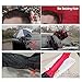 Tooge Upside Down Umbrella Windproof, Double Layer Inverted Umbrella Waterproof for Car Rain Outdoor with C-Shaped Handle (Red + Red)