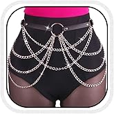 CLOACE Punk Waist Chain Belt Leather Layered Heart Body Chains Gothic Body Accessories for Women