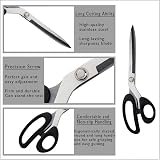 Mr.do 10" Fabric Scissors Heavy Duty Stainless Steel for Tailoring & Crafting view 3