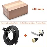 HiBay 10x Black GU10 LED Downlight Tilt Ceiling Lights 240V Non Bulbs Included view 8