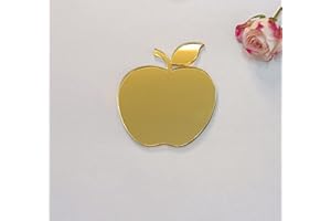 YUXUANISH 20PCS of Acrylic Place Cards,Wedding Place Cards,Apple Place Names Blanks for Wedding Decor Dinner Party Seating (Gold Mirror)