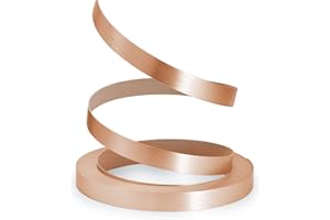 ZYJT PVC Edge Banding, 3/4" x 50ft Non Glued Flexible Durable Real Brushed Aluminum Rose Gold Veneer Edge Trim for DIY Table Cabinet Furniture Decorative Trim