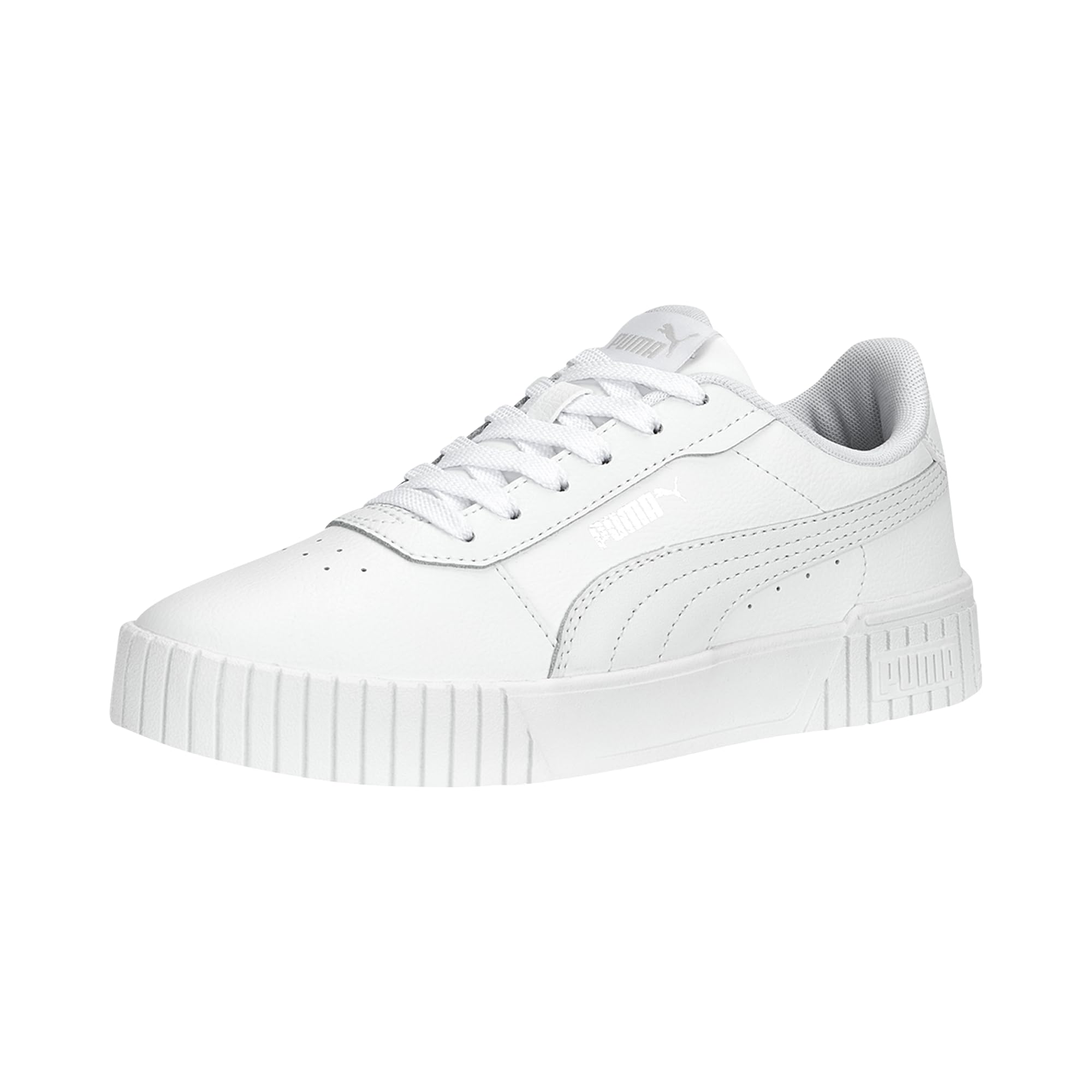 PUMA Women’s CARINA 2.0 WIDE Sneaker, Puma White-Puma White-Puma Silver, 10