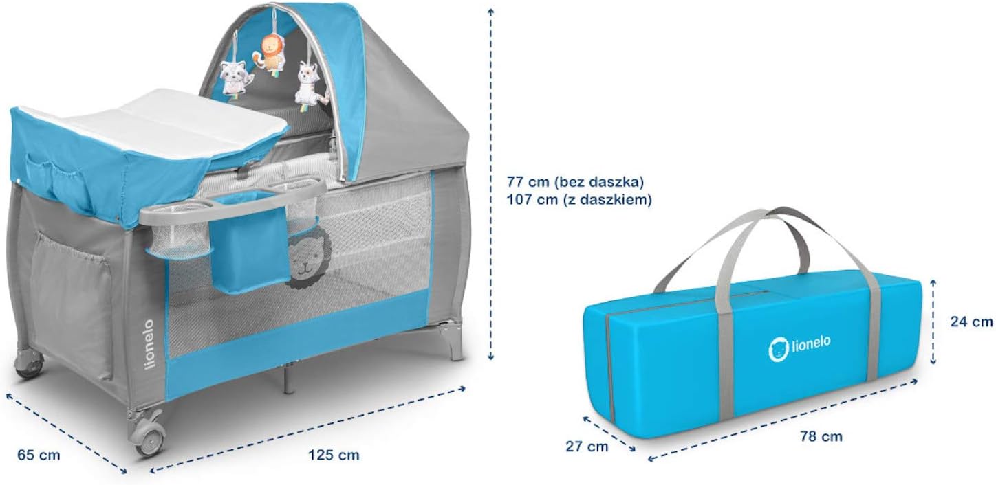 lionelo sven plus travel bed