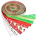 BBTO 10 Pieces Christmas Grosgrain Ribbon Winter Holiday Ribbon for Gift Wrapping