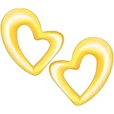 JEWSACE Heart Earrings 14K Gold Plated Sterling Silver Earrings for Women Teens Stud Tiny Cartilage Tragus Valentines Day Earrings Birthday Gifts