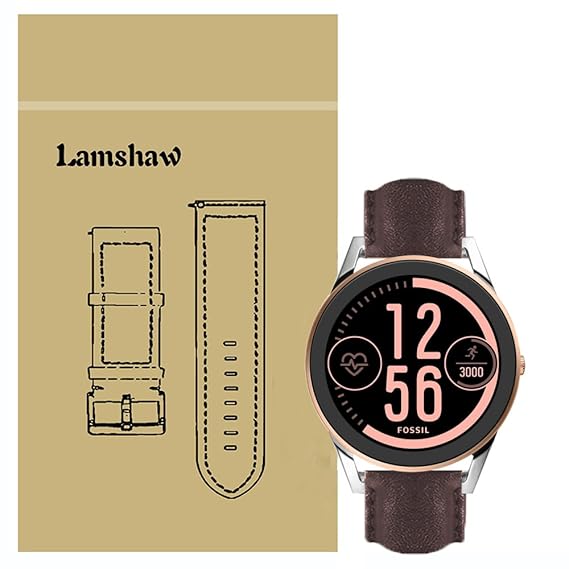 Amazon.com: For Fossil Q Control Band, Lamshaw Leather Strap ...