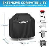Velway Barbecue Cover Waterproof Heavy Duty 210D Oxford 117x66x117 cm view 2