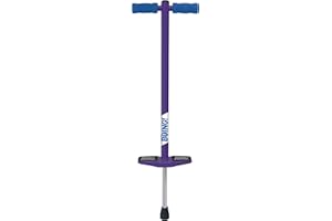 Geospace Jumparoo Boing! JR. Steel Pogo Stick for Kids of 50-90 lbs Weight by Air Kicks, Small Size Pogo Stick-Active Outdoor Fun Toy for Boys and Girls for Exercise, Balance,Coordination (Purple)
