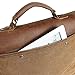 Lifewit Men's Briefcase Vintage Leather Laptop Bag Canvas Messenger School Satchel Work Bags Fit up to 15.6-Inch, Coffee