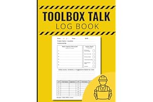 Toolbox Talk Log Book: Daily Safety Briefing & Crew Sign-off Record for Construction and Industrial Sites