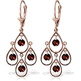 Galaxy Gold GG 14K Solid Gold Chandelier Earrings with Garnets