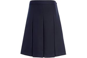 Tommy Hilfiger Girls Adjustable Solid Box Classic Pleat Skirt School Uniform