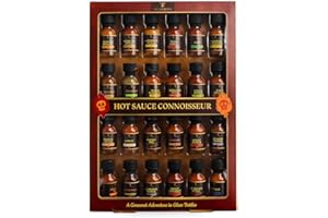 TILZ COLLECTION Tilz, Hot Sauce Gift Sets |24 Hot Sauce Bottles, Sampler, Chilli Sauce, Food Gifts For Men |Sriracha, Jalapenos, Garlic, Cayenne Pepper, ⁠Scotch Bonne, ⁠BBQ, Chipotle |Christmas Gifts Men, Women