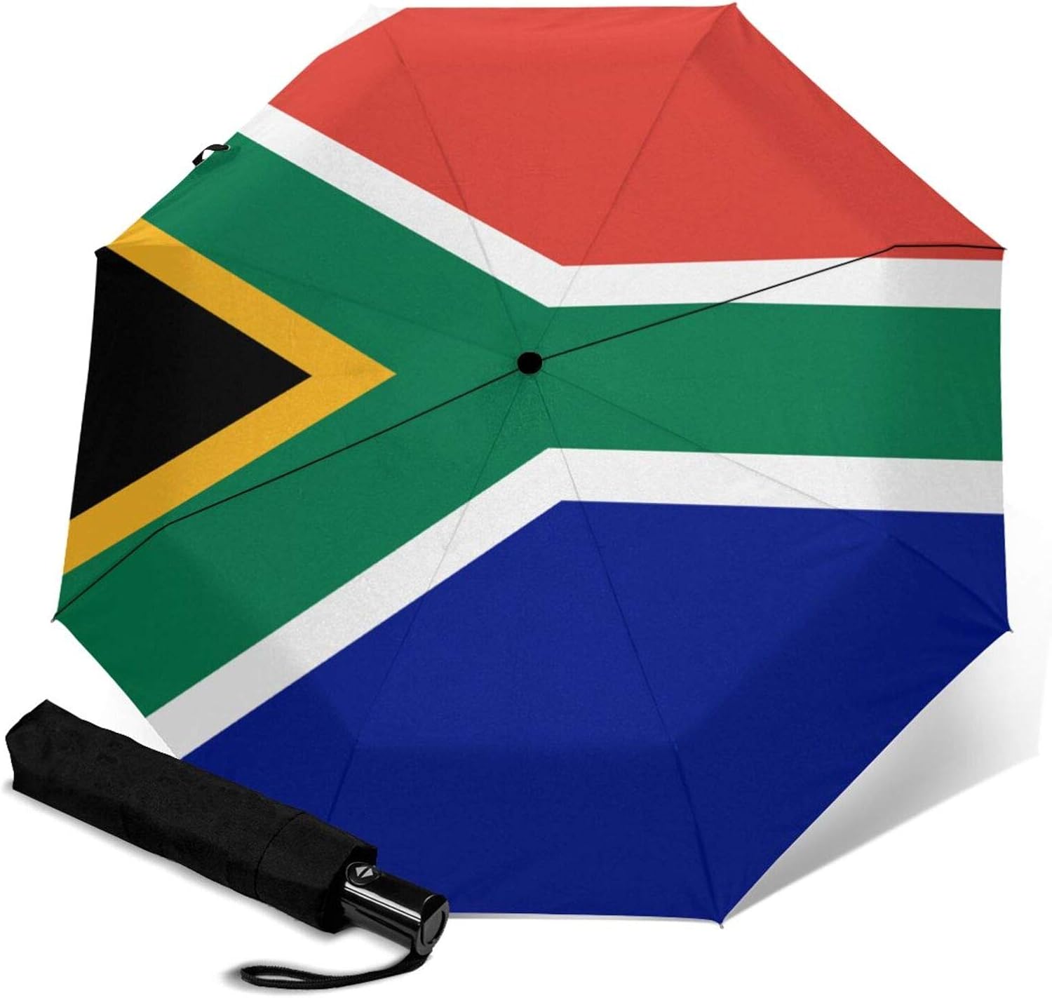 South African Flag Automatic Golf Parasol Portable Sun