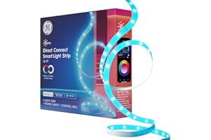 GE Cync Smart LED Strip Light, Color Changing Room Decor LED Light Strip, Works with Alexa and Google Home, Matter Compatible, LED Lights for Bedroom, Millions of Colors and White Tones, 16 Feet