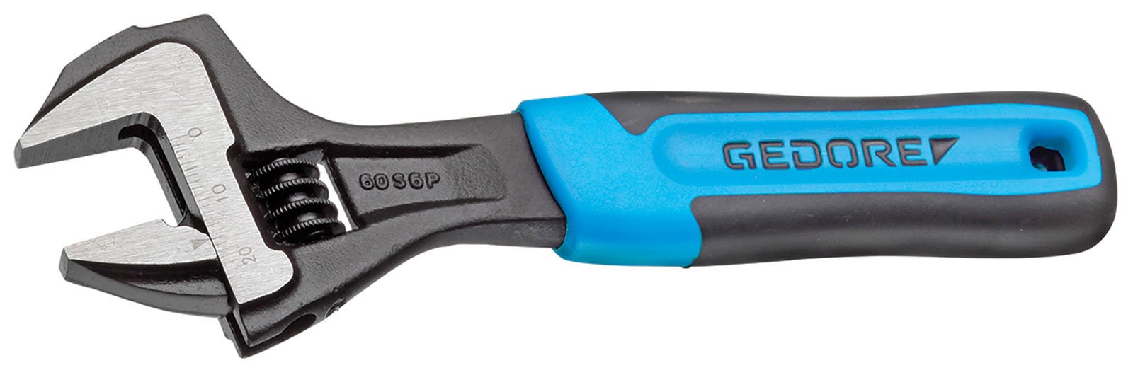 GEDORESingle open-ended adjustable spanner, AF 36 mm (1 7/16"), Scale, Phosphated, Plastic grip 60 S 12 JP