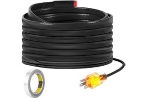 BDDFOTO 12FT Heat Tape for Water Pipes Freeze Protection 7W/FT 110V Water Pipe Heat Cable,Self-Regulating Pipe Heater for Roof/RV/Water Storage Tank
