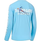 BASSDASH Men’s Graphic Shirts Long Sleeve Fishing Shirt UPF 50+ Moisture Wicking UV Sun Protection FS35M