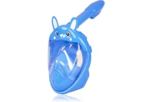 UNIH Kids Full Face Snorkel Mask, Snorkeling Gear for Kids, with Anti-Leak&Anti-Fog Breathing System, Snorkel Set for Ages 6-14