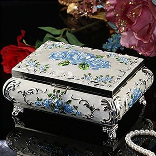 DELLT-Russian jewelry box princess European Korean non-real retro wood locking storage box jewelry mirror ornaments