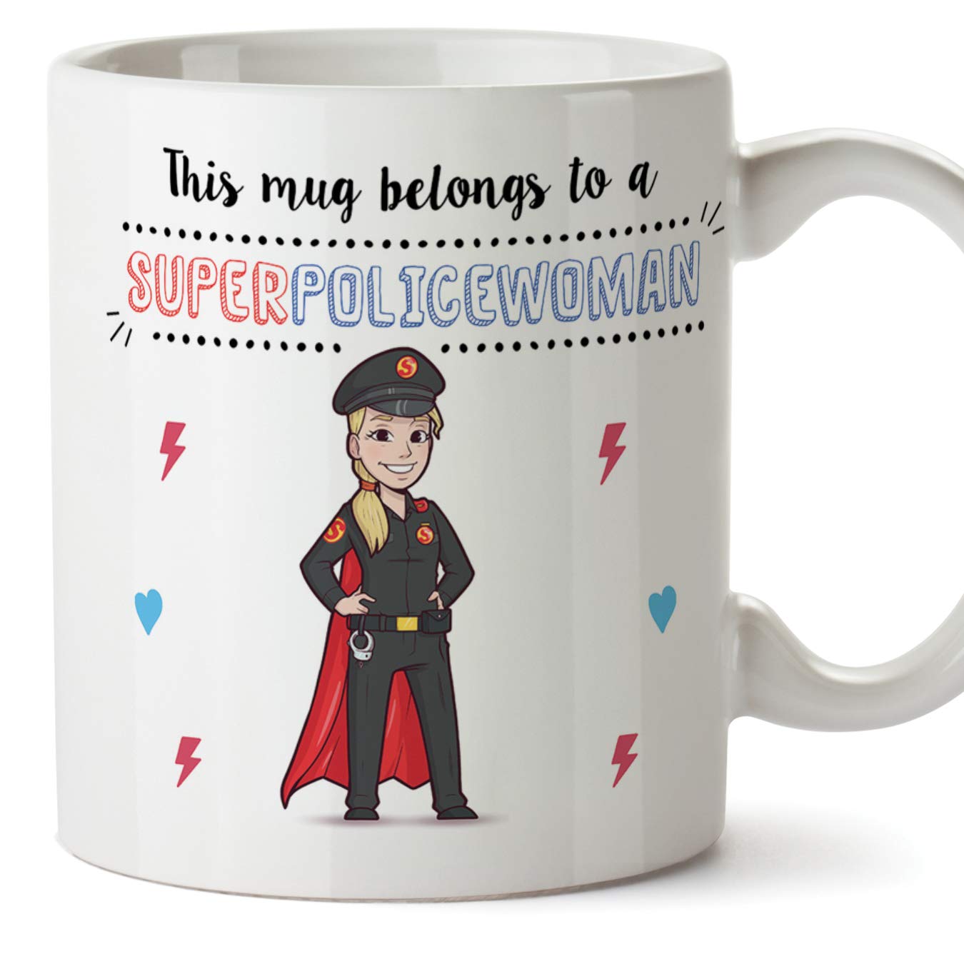 MUGFFINS Officer. Original Mug Cup This Mug Belongs to a Super Police Officer - 11 oz Ceramic
