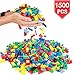 PROLOSO 1500 Piece Building Blocks Bulk 12 Shapes Colorful Educational Mass Pack