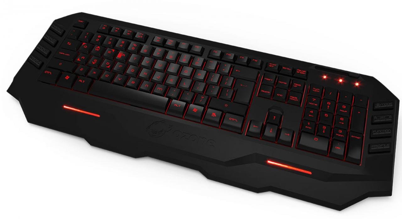 Ozone Blade Gaming Keyboard (10 Macro Buttons, 1 Millisecond Reaction Time, 128KB Internal Memory) Black