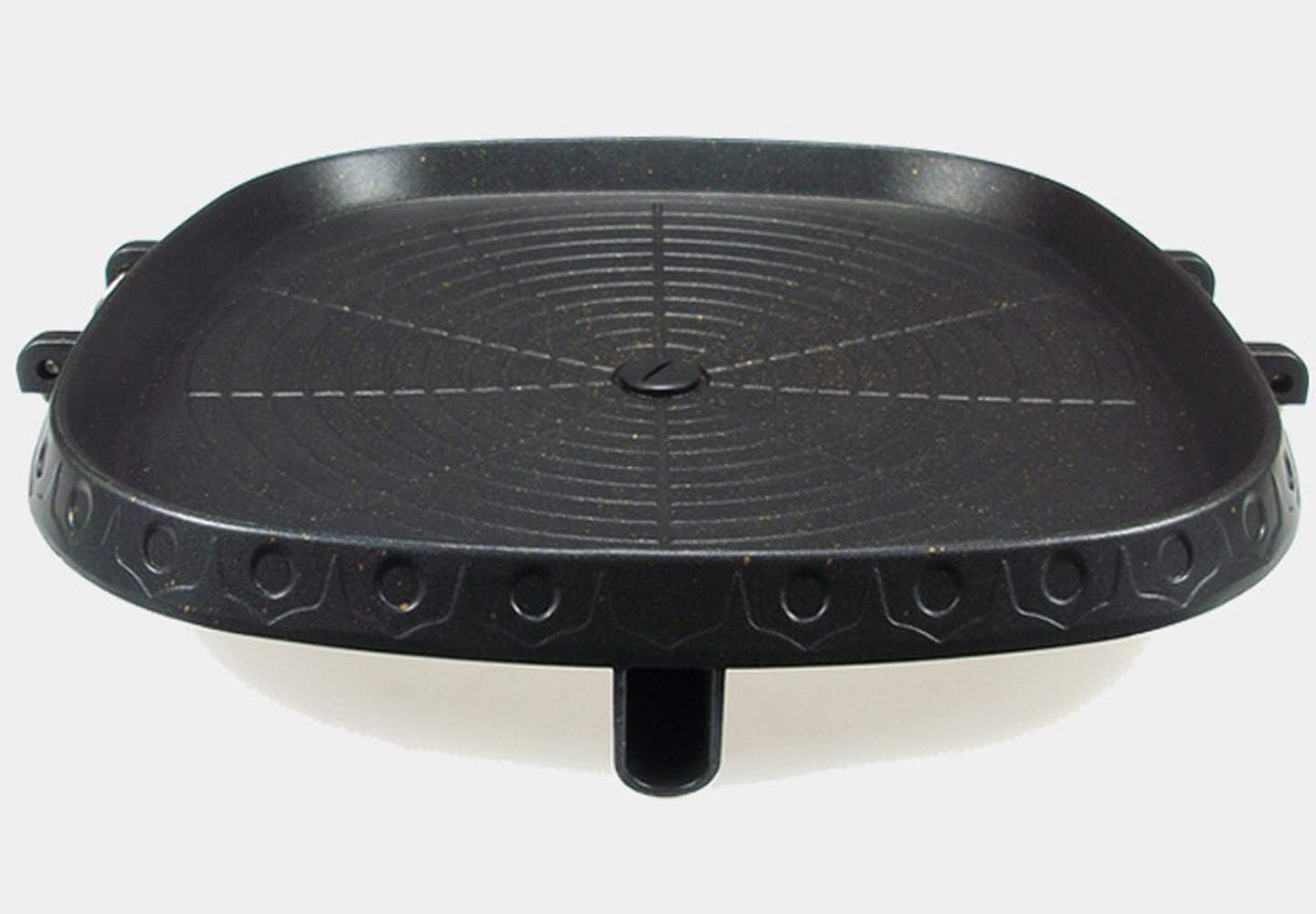 CHYIR Korean-Style Square Grill Pan with Maifan Stone Coated Surface,Non-Stick Smokeless Barbecue Stovetop Plate for Indoor Outdoor BBQ - Image 4