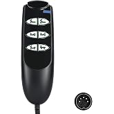 6 Button 5 Pin Remote Hand Control Handset for Electric Hospital Beds | Fit for 15030 and Drive Medical Delta Ultra-Light 1000 Semi Electric Hospital Bed, Replacing 15030HC-G, With Hook