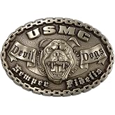 Indiana Metal Craft USMC EGA Western Style Solid Brass Buckle | Officially licensed USMC EGA western rope frame solid brass belt buckle. Made in USA.
