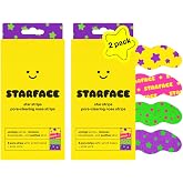 Starface Star Strips&trade; Deep Cleansing Blackhead Pore Strips for Nose, 16 ct | Dermatologist Tested &bull; Instantly Lifts Blackheads &amp; Unclogs Pores &bull; Soothing Aloe Vera &amp; Witch Hazel &bull; 4 Colorful Designs