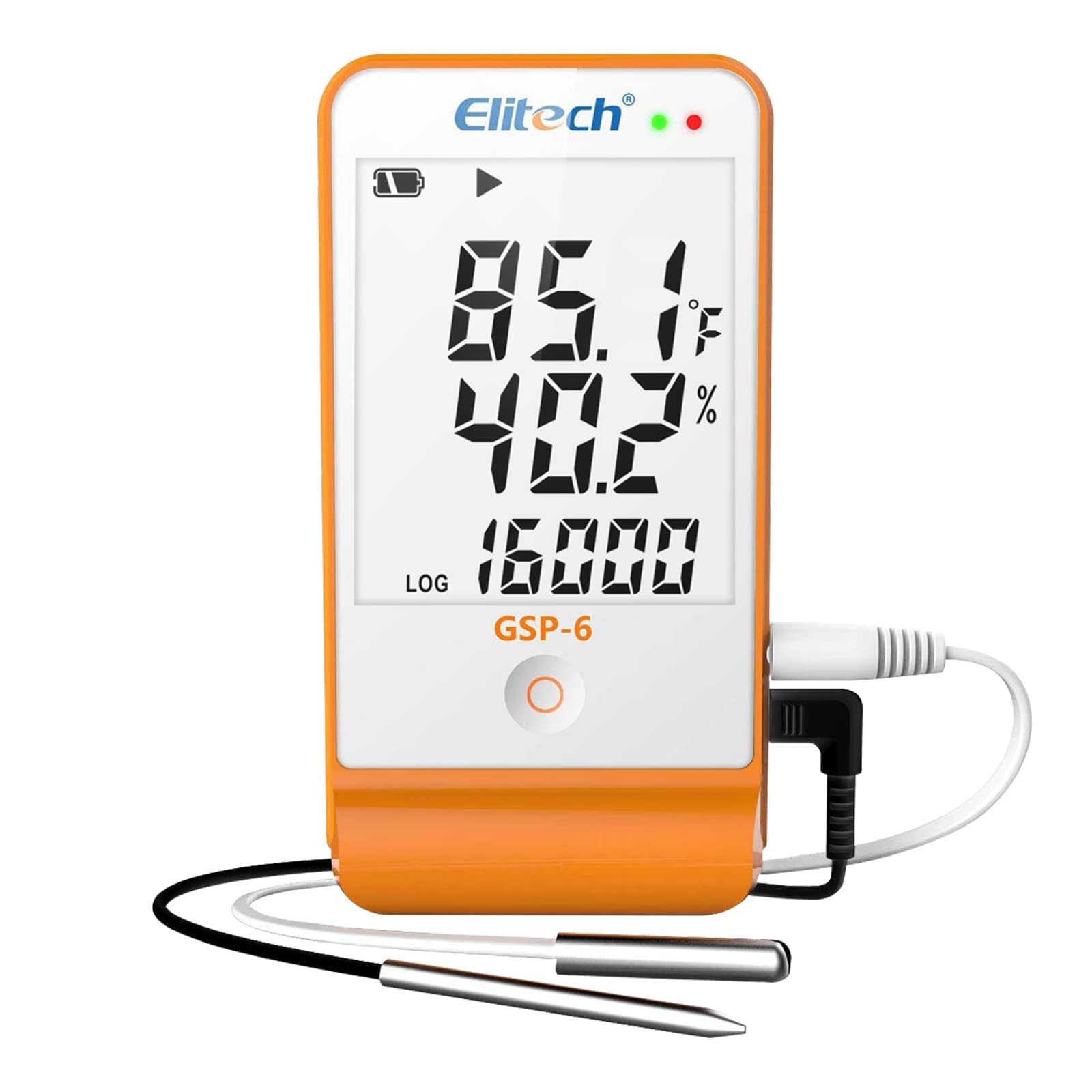 Elitech Digital Temperature Humidity Data Logger Pharmacy Refrigerator Thermometer Vaccine Fridge Temperature Monitor Max Min Value