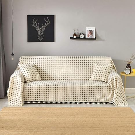 Amazon ソファカバー マルチカバー ネイビー ピンク 杏色 ブルー 四季通用 多機能 ブランケット フリンジ付き 洗える 部屋 リビング カラー マット ベッドカバー 130 180cm カーペット対応 長方形 折り畳み 2人掛け 3人掛け ソファカバー ソファカバー マルチカバー