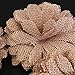 Tinksky Hessian Burlap Flowers Burlap Lace Roses Flowers for Christmas Wedding Decoration-5pcs (Brown)