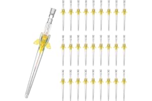 SZEMENTMD 50PCS Veterinary Indwelling Needle, Veterinary IV Catheter, Disposable Veterinary Intravenous Catheters, Veterinary Instruments for All Sizes of Animals(24G)